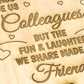 Wooden Front Colleagues to Friends Guest Book or Scrap Book - ukgiftstoreonline